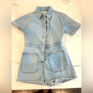 Zara Girls Denim Romper Size 11-12